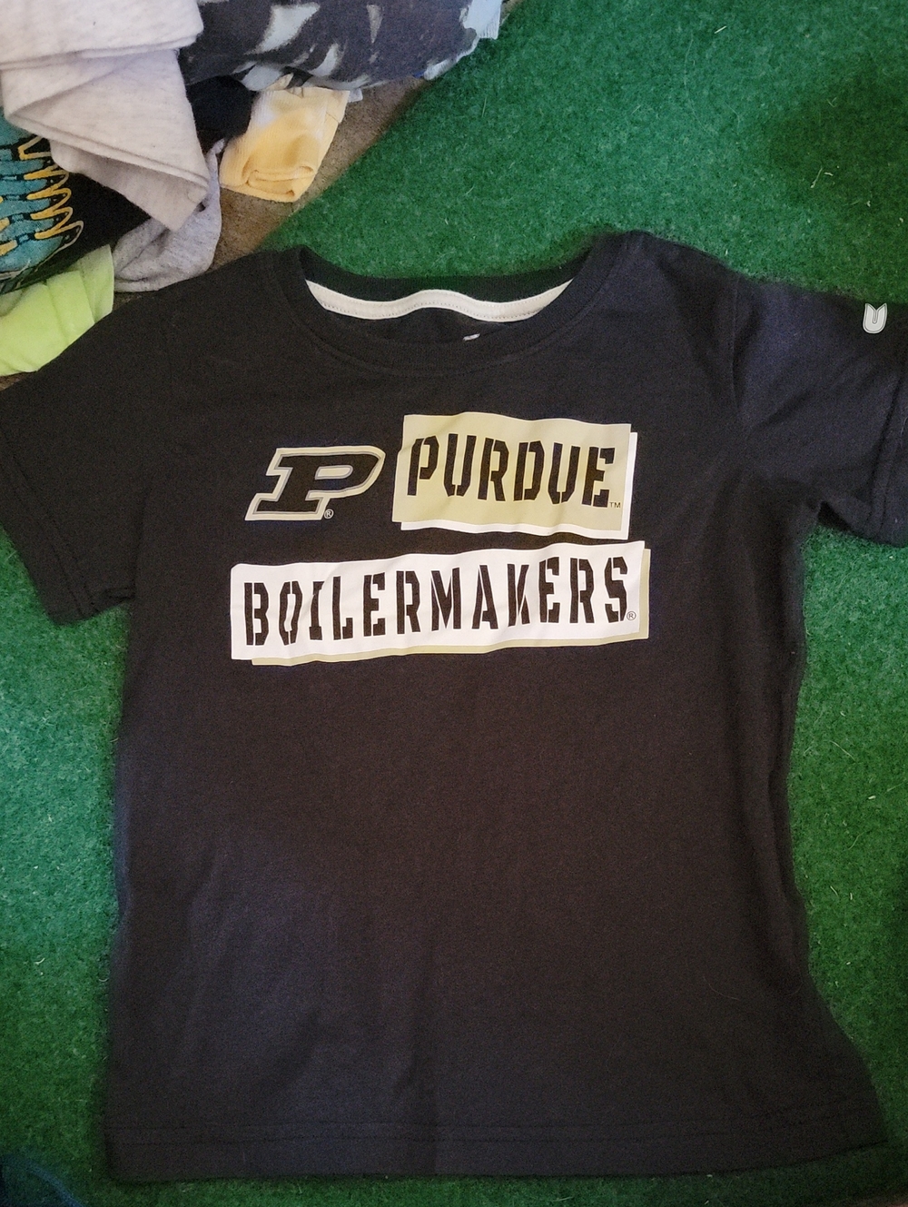 Colosseum Black Purdue Boilermakers Kids Short Sleeve Tee